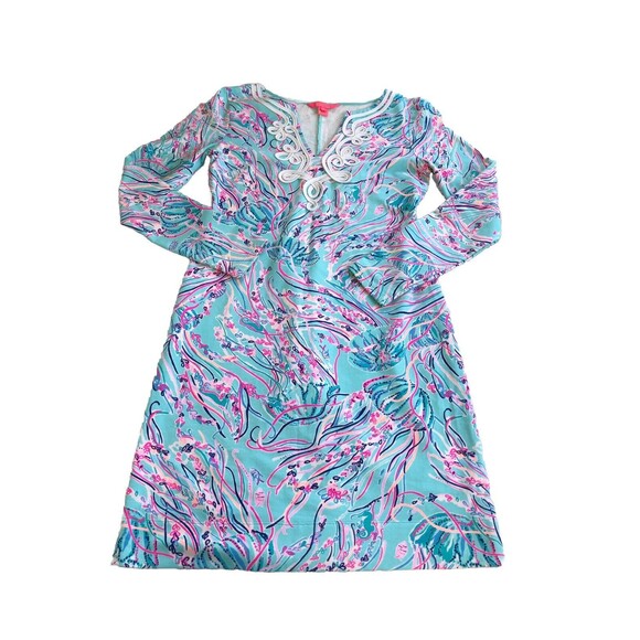 Lilly Pulitzer Harper Shift Dress Bayside Blue Under The Moon Small - Picture 8 of 15